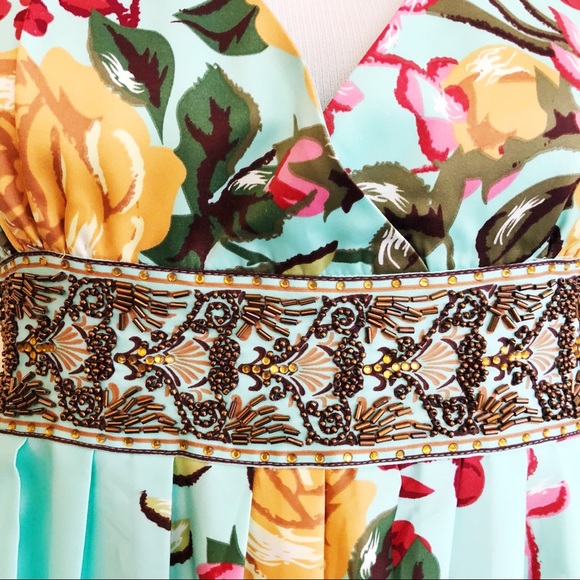 Mint Floral Forever 21 Dress - Picture 4 of 4